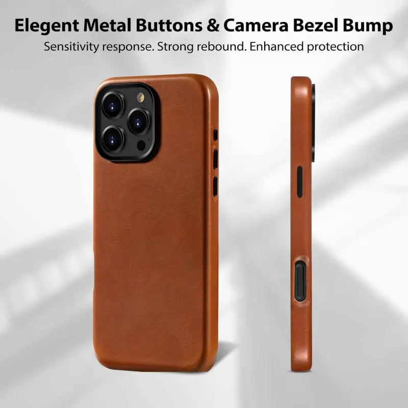 OEM Genuine Leather Phone Case Full Wrap Case With Magnetic for IPhone
