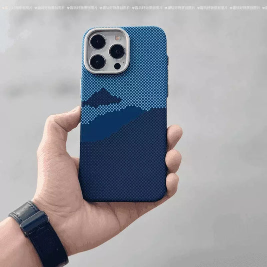 iPhone Kevlar Case - Magsafe-Mountain Blue